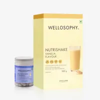a box and container of protein powder