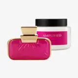 um frasco de perfume e um frasco de creme