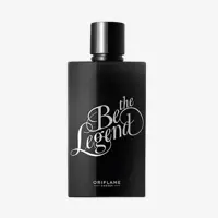 un flacon noir avec du texte blanc