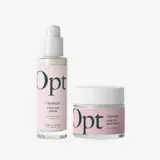 a bottle of cream and a container of cream