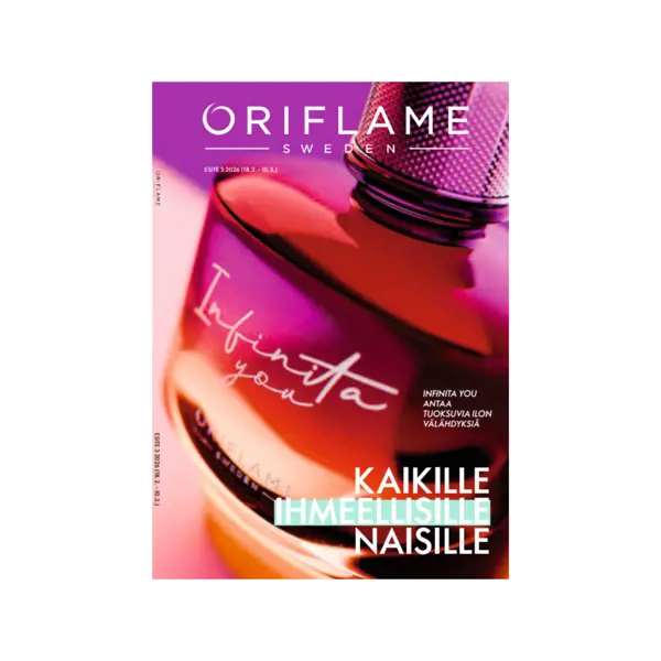 lehden kansi, jossa on parfyymipullo