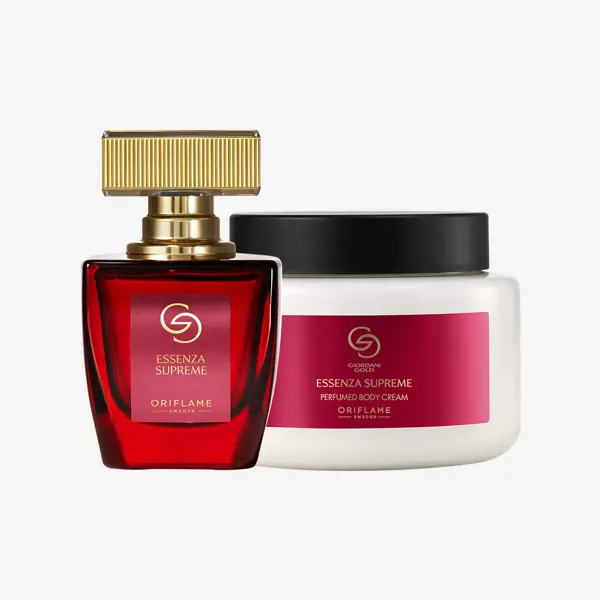 butelka perfum obok słoiczka kremu