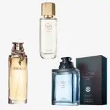 un grup de sticle de parfum