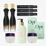 grupa czarnych i białych butelek i pojemników