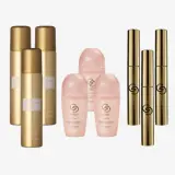 ოქროს კონტეინერების ჯგუფი ოქროს თავ