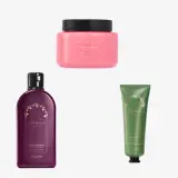 un grup de sticle de cosmetice