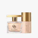 Sebotol parfum di samping sebotol parfum