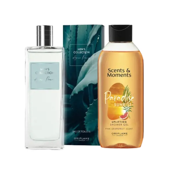 бутылка геля для душа и коробка