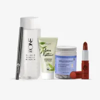 a group of makeup products