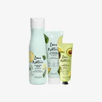 a group of bottles of shampoo and cream