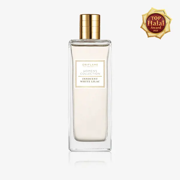 sebotol parfum dengan label