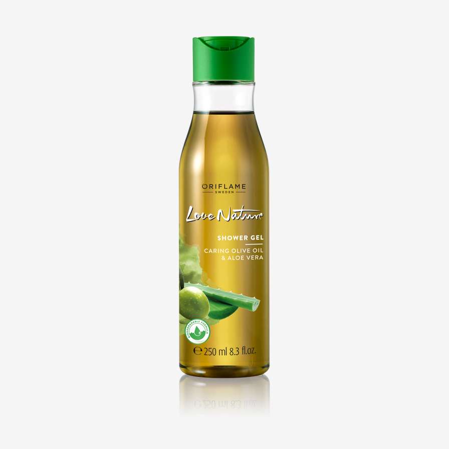 Pečující sprchový gel s olivovým olejem a aloe vera Love Nature
