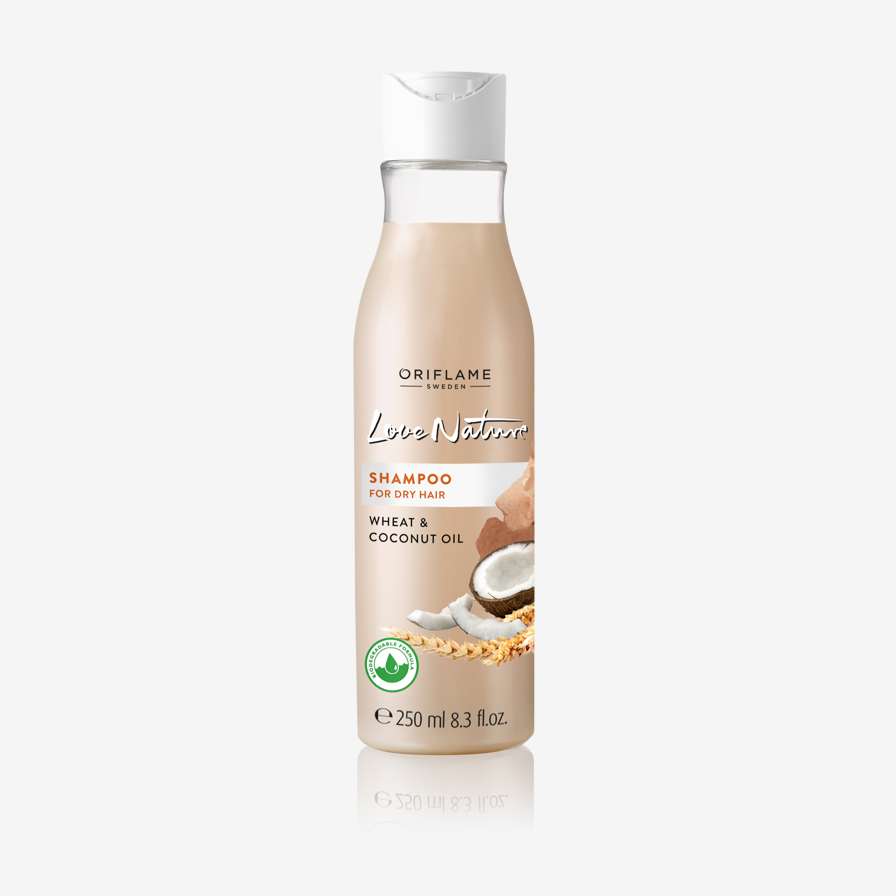 Love Nature Shampoo for Dry Hair Wheat & Coconut Oil