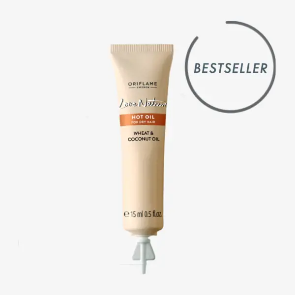 Olejek na gorąco z pszenicą i kokosem do włosów suchych Love Nature