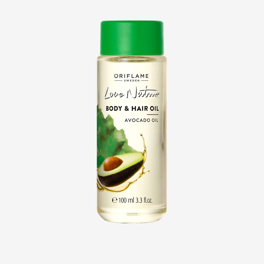 Масло для волос и тела Love Nature с маслом авокадо