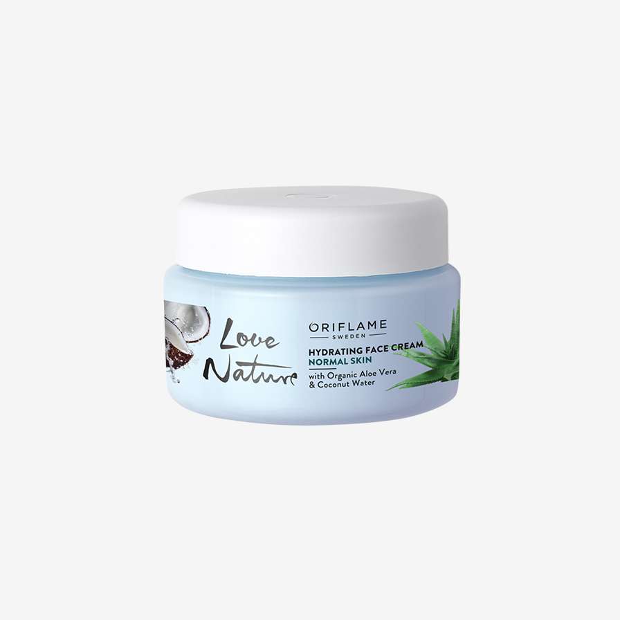 Love Nature Hydrating Face Cream with Organic Aloe Vera & Coconut Water