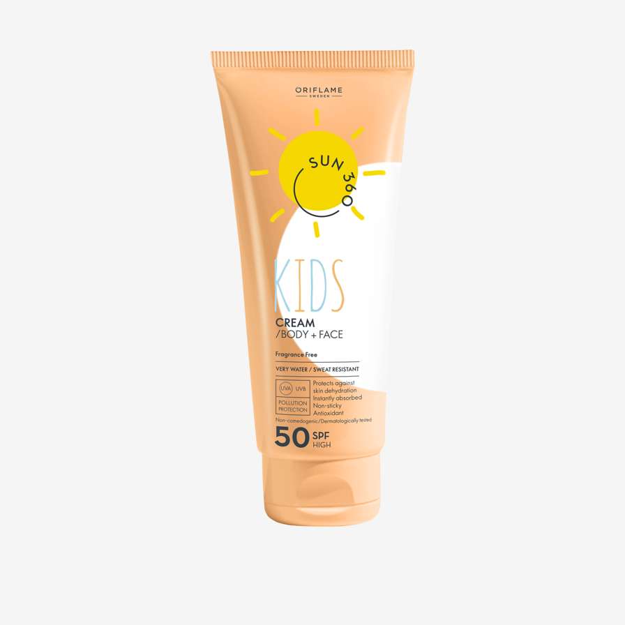 Մանկական արևապաշտպան քսուք դեմքի և մարմնի համար Oriflame Sun 360 SPF 50-ով