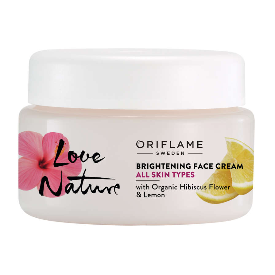 Love Nature Brightening Face Cream with Organic Hibiscus Flower & Lemon