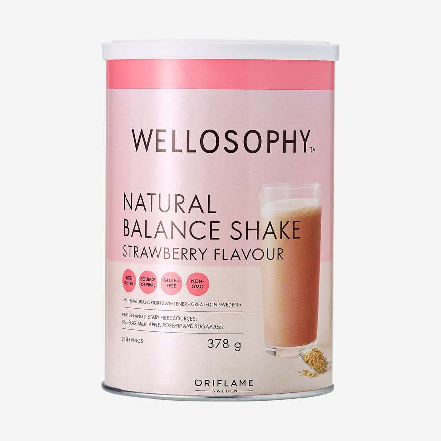 Koktajl Natural Balance Wellosophy - smak truskawkowy