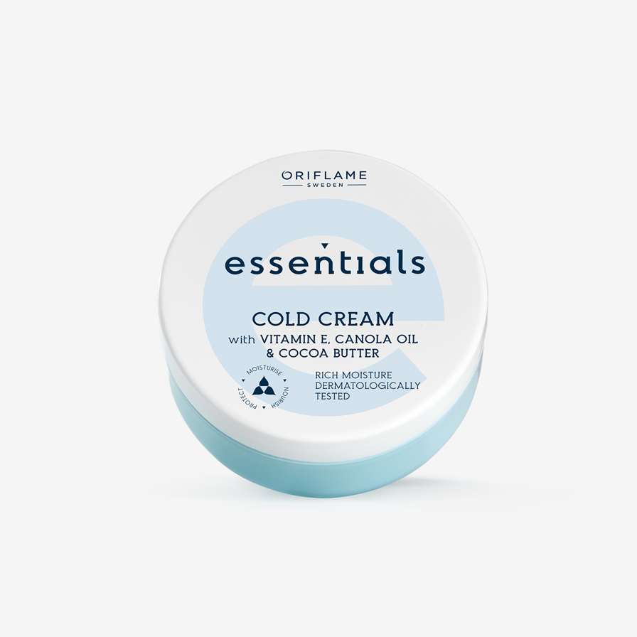 Essentials Cold Cream mitrinošs krēms ar E vitamīnu, rapšu eļļu un kakao sviestu