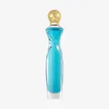 a blue liquid in a bottle