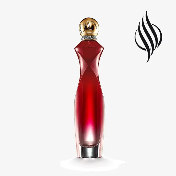 un frasco de perfume con un logotipo