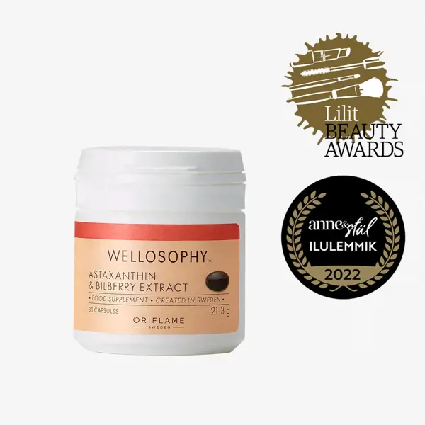 „Wellosophy“ astaksantino ir mėlynių ekstraktas