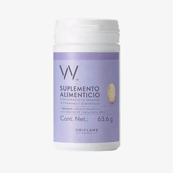 Suplemento Alimenticio con Extracto de Granada 12 Vitaminas y 10 Minerales para Mujer*