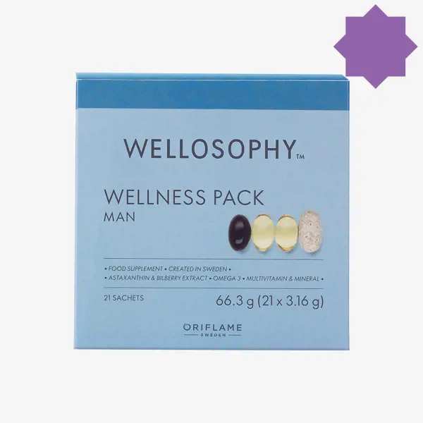 binafsha yulduzli ko'k paket