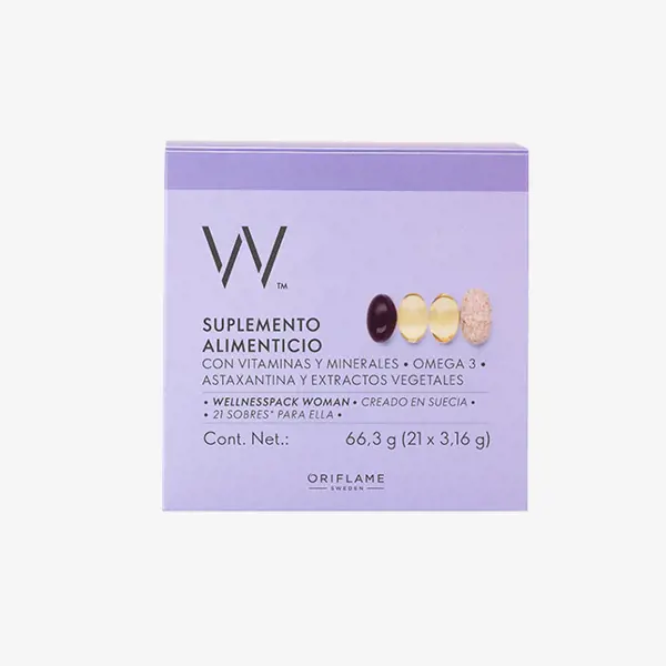 Suplemento Alimenticio con Vitaminas y Minerales, Omega 3, Astaxantina y Extractos Vegetales Pack Woman*