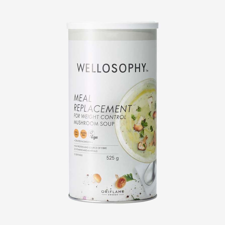 Sopa Substituta de Refeição para Controlo de Peso Wellosophy - Cogumelos