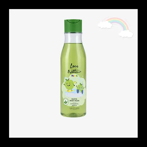 Детский шампунь для волос и тела с яблоком Love Nature