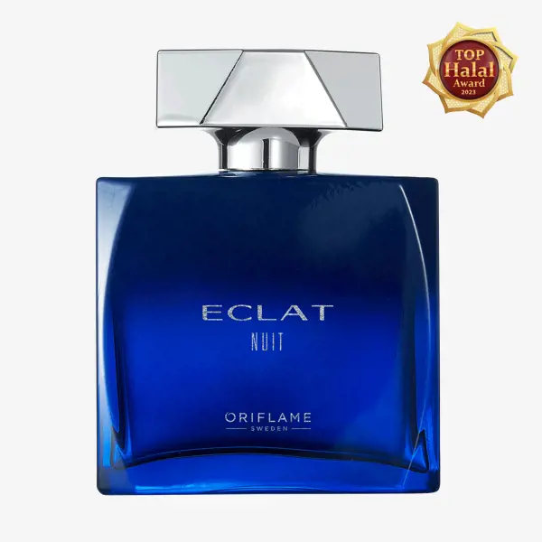 sebotol parfum berwarna biru