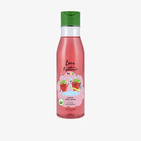 Love Nature Kids Hair & Body Wash Playful Strawberry