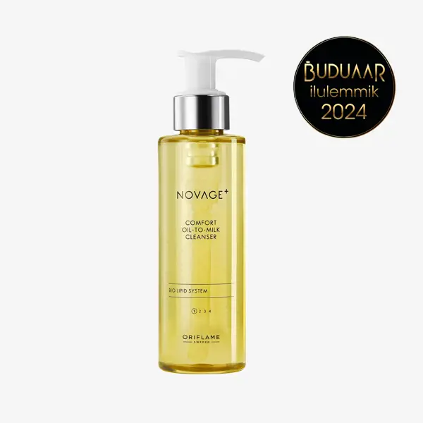 skysčio buteliukas su balta pompa