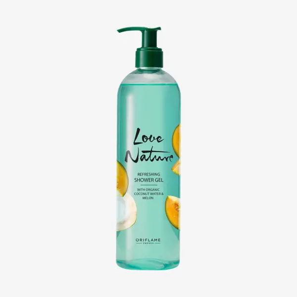 Gel de Duche Refrescante com Água de Coco e Melão Biológicos Love Nature