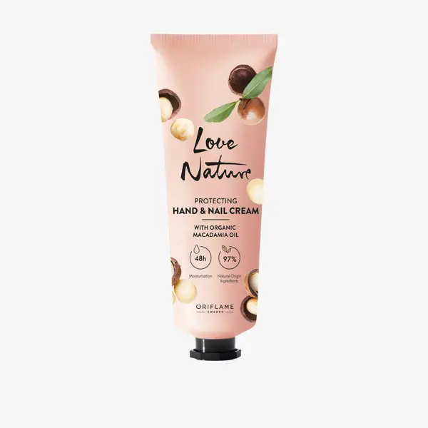 Cremă protectoare pentru mâini şi unghii cu ulei organic din nuci de Macadamia Love Nature