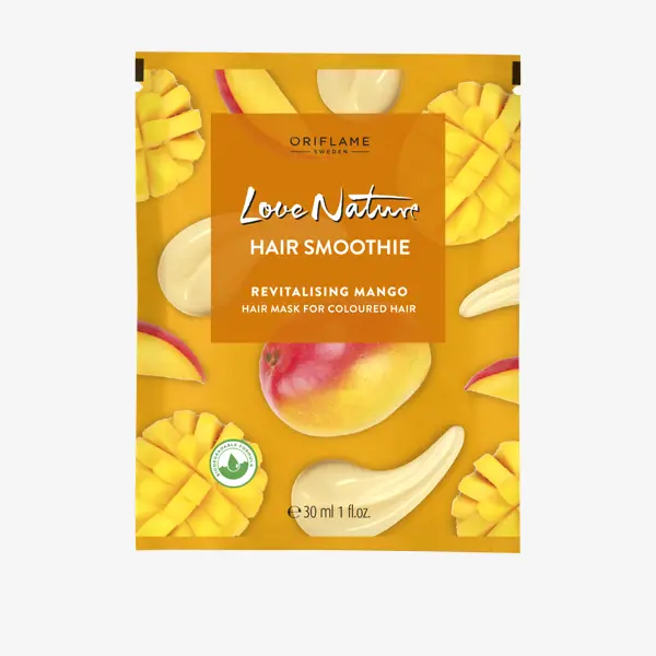 Rewitalizująca maska z mango do włosów farbowanych Love Nature Hair Smoothie