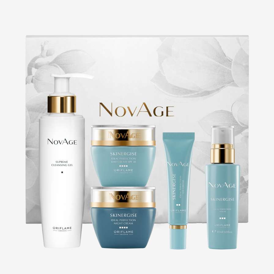 NovAge Skinergise Ideal Perfection keksayishning birinchi alomatlariga qarshi majmuaviy parvarish
