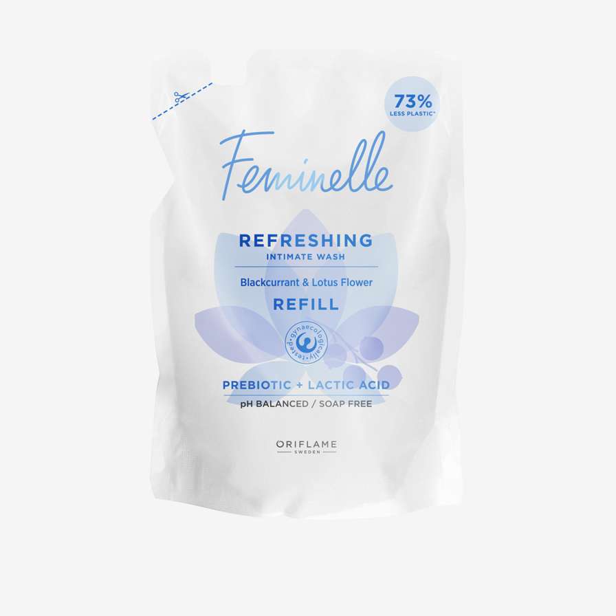 Ανταλλακτικό Προϊόντος Καθαρισμού Feminelle Intimate με Αναζωογονητικό Φραγκοστάφυλο & Άνθος Λωτού