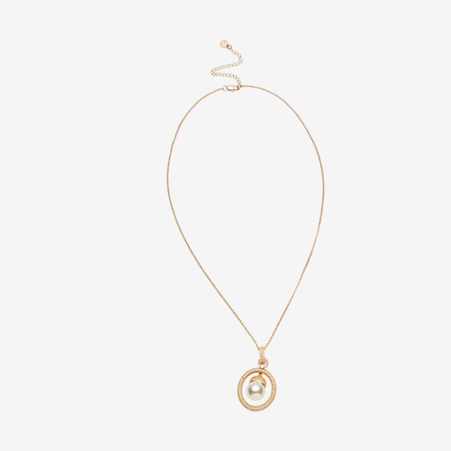 Moon Pearl Garnet Necklace