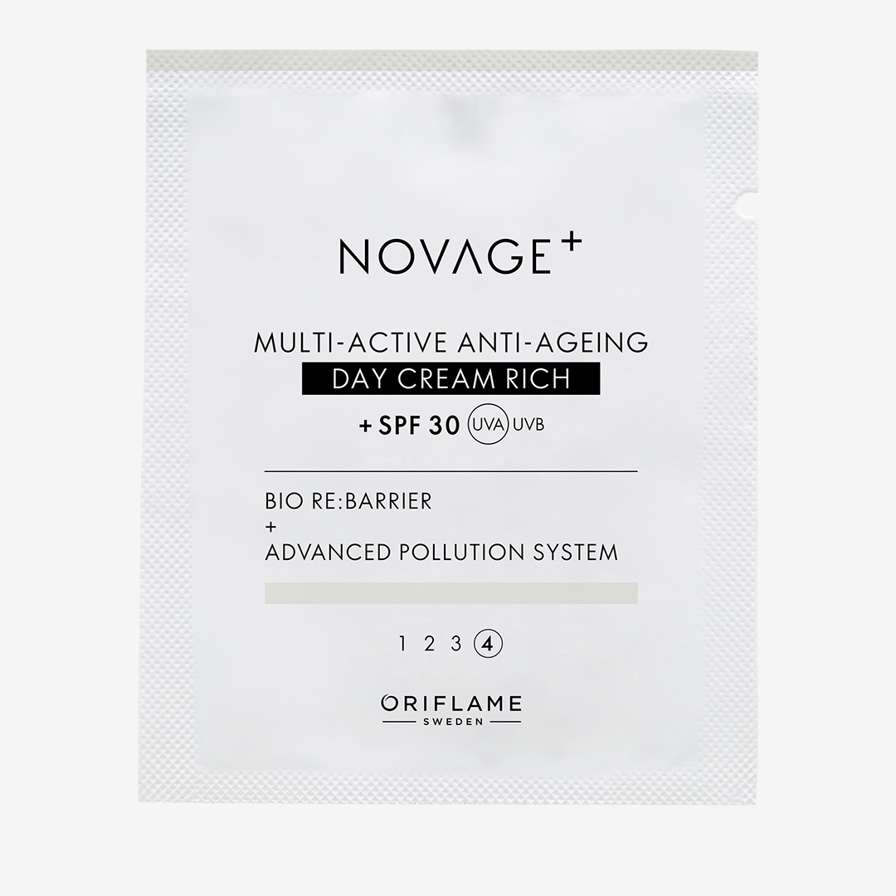 Novage+ SPF 30 zəngin multiaktiv gündüz kremi (nümunə)