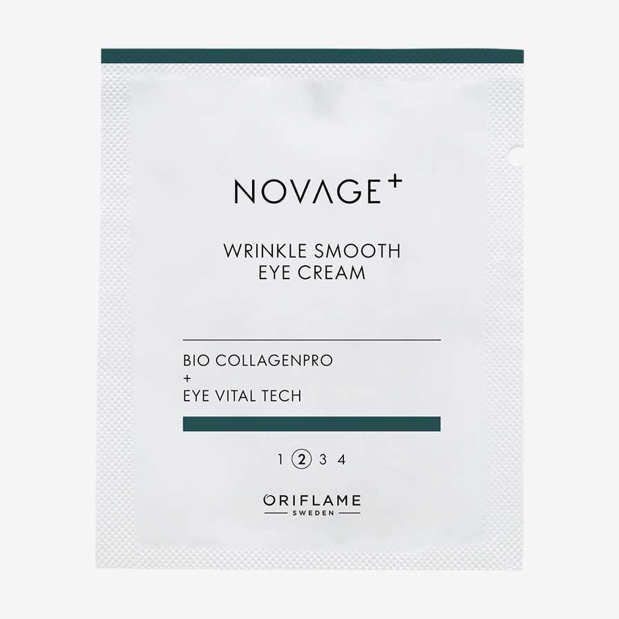 Novage+ Wrinkle Smooth qırışlara qarşı göz ətrafı dəri üçün krem (nümunə)