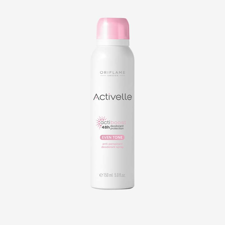 Activelle dəri tonunu bərabərləşdirən effektli sprey dezodorant-antiperspirant