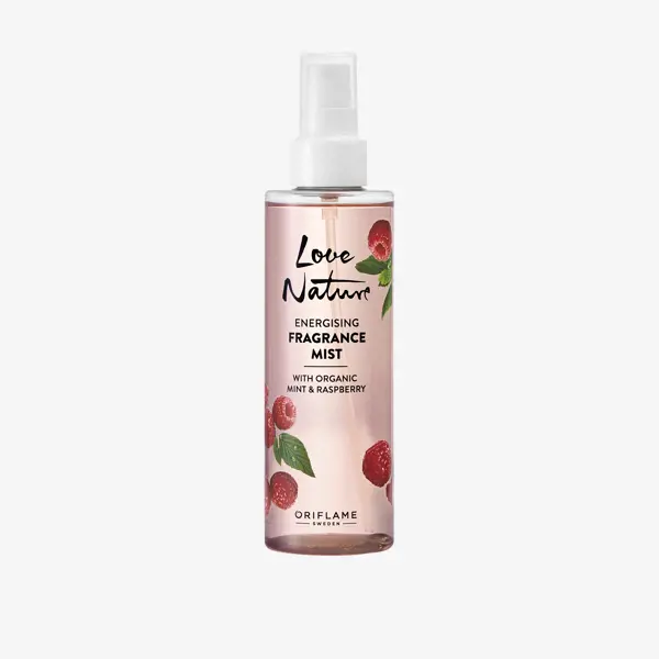 Fragancia Corporal Energizante con Menta y Frambuesa Orgánicas Love Nature
