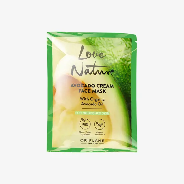 Mascarilla Facial en Crema con Aceite de Aguacate Orgánico Love Nature