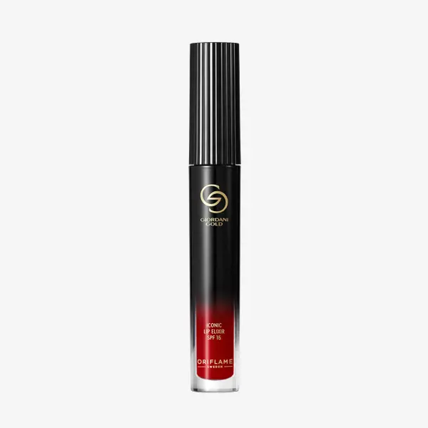 lipstik cair berwarna hitam dan merah