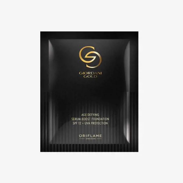 Cancelled Giordani Gold Age Defying Serum Boost Foundation LSF 12 +UVA Protection Probe