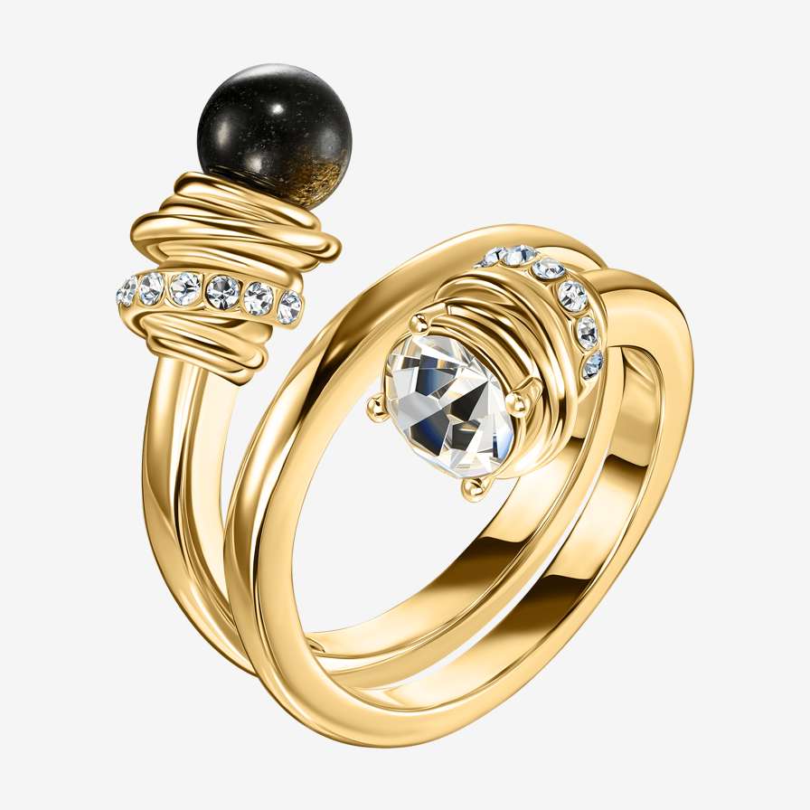 Golden Obsidian Ring 18