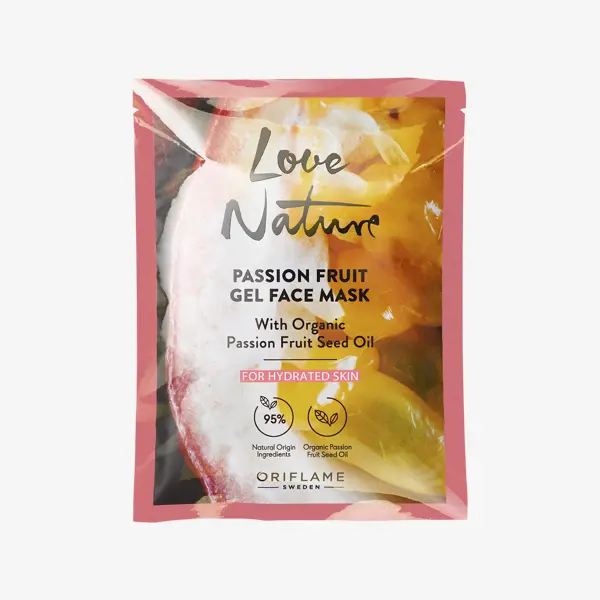 a package of fruit gel face mask